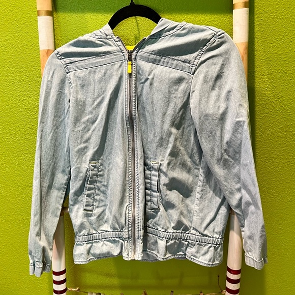 Blue Denim Zip-Up Sweatshirt Cat&Jack Large 10/12 - Picture 2 of 3